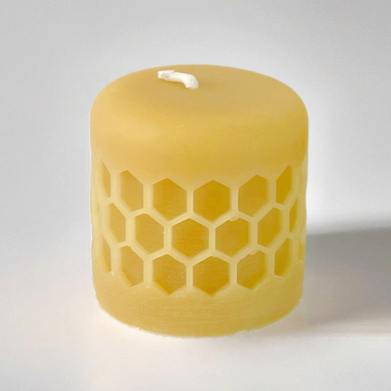 Beeswax Votive Candles | Honeycomb | Box of 3-0
