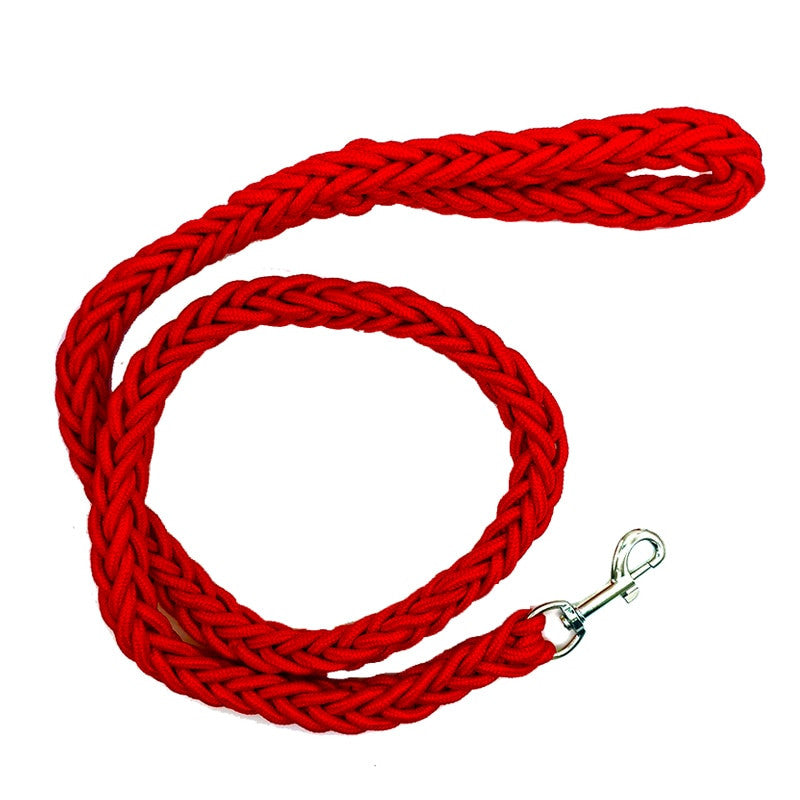 Heavy duty nylon dog leash in black and green with quick release metal clasp — view 10