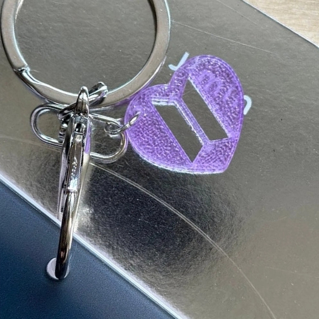 Clear acrylic Jungkook polaroid photocard holder keychain with black ball chain and claw clasp — view 10