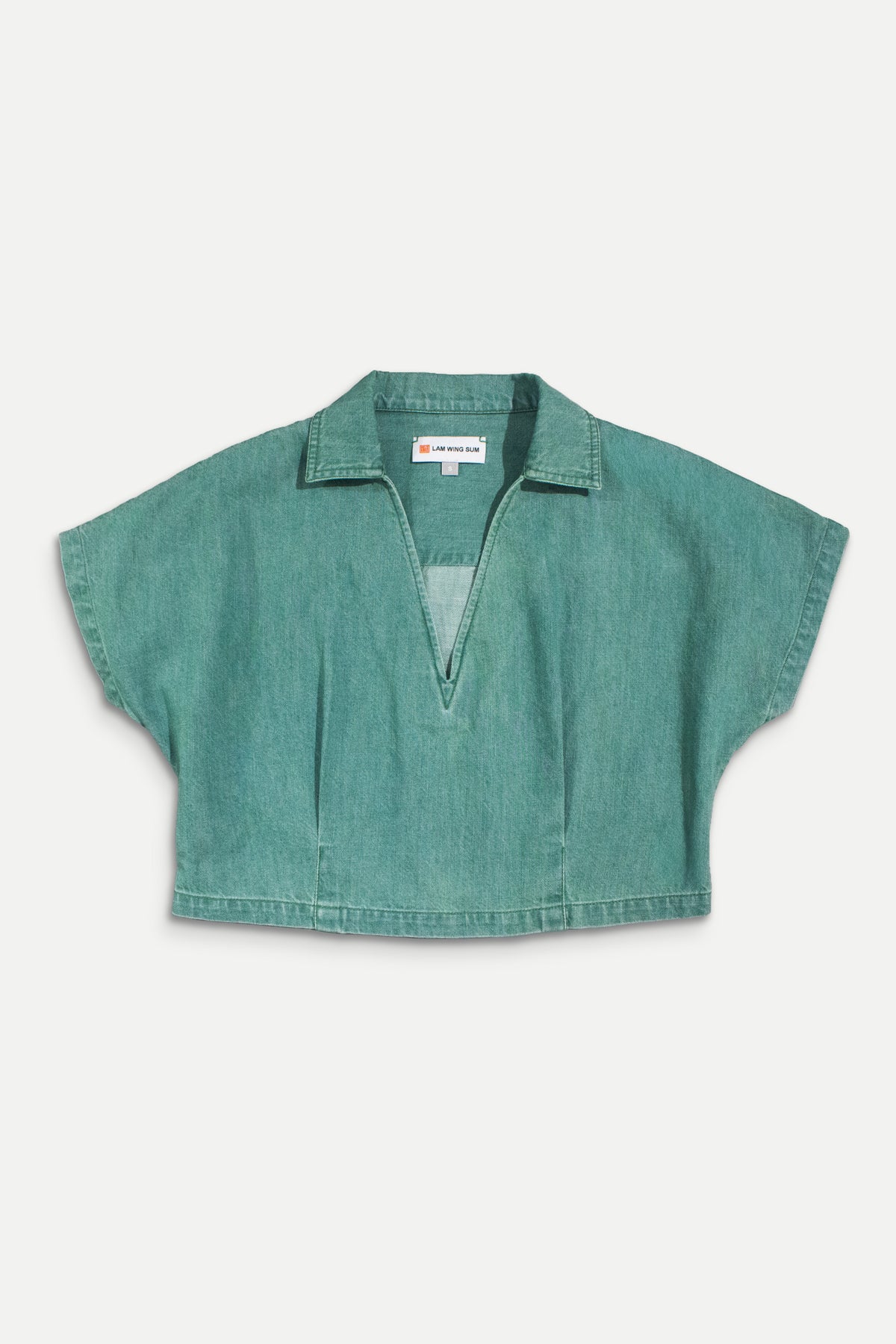Green Denim Top-0