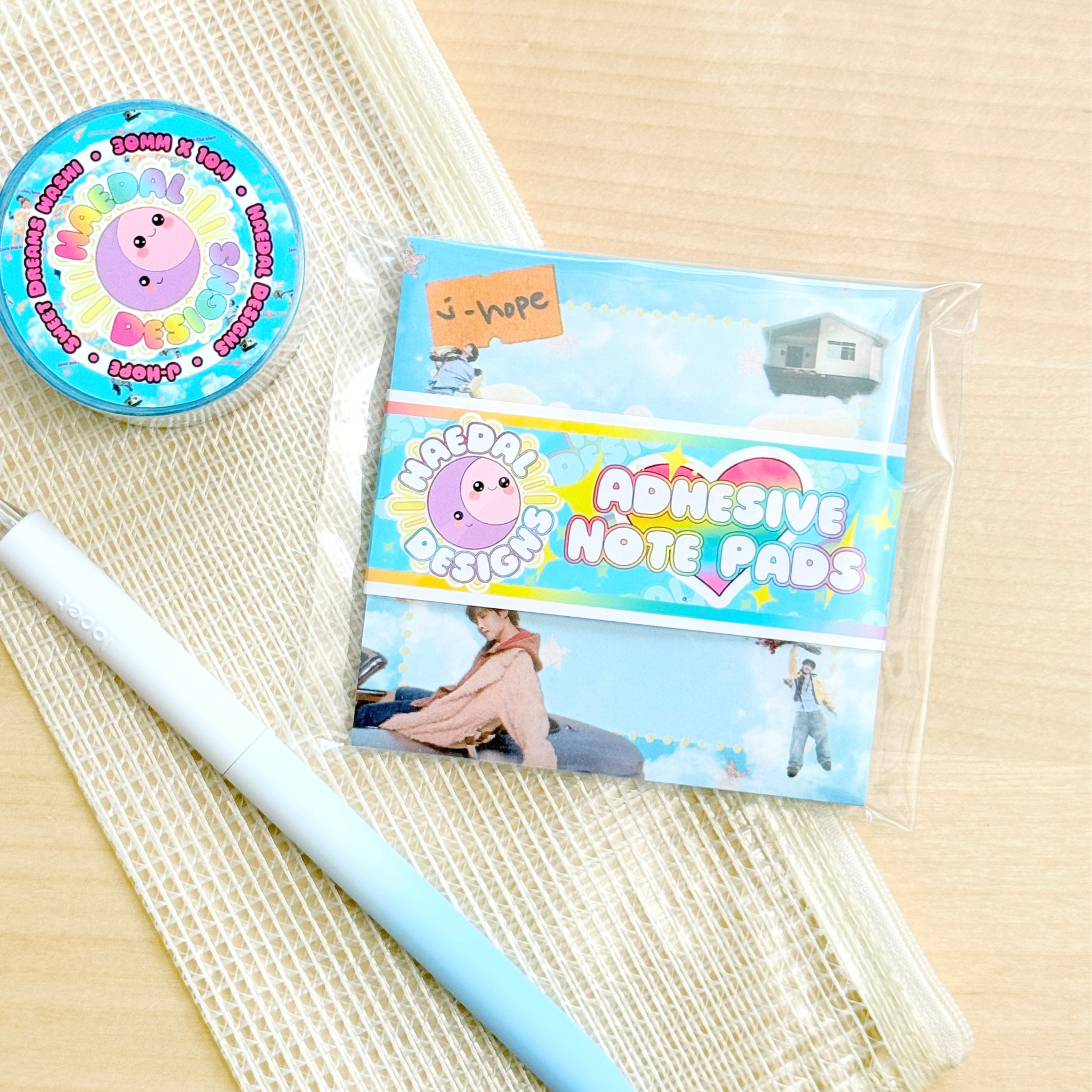 Sweet Dreams sticky notes featuring sky blue background with white clouds and stylized text logo — view 2