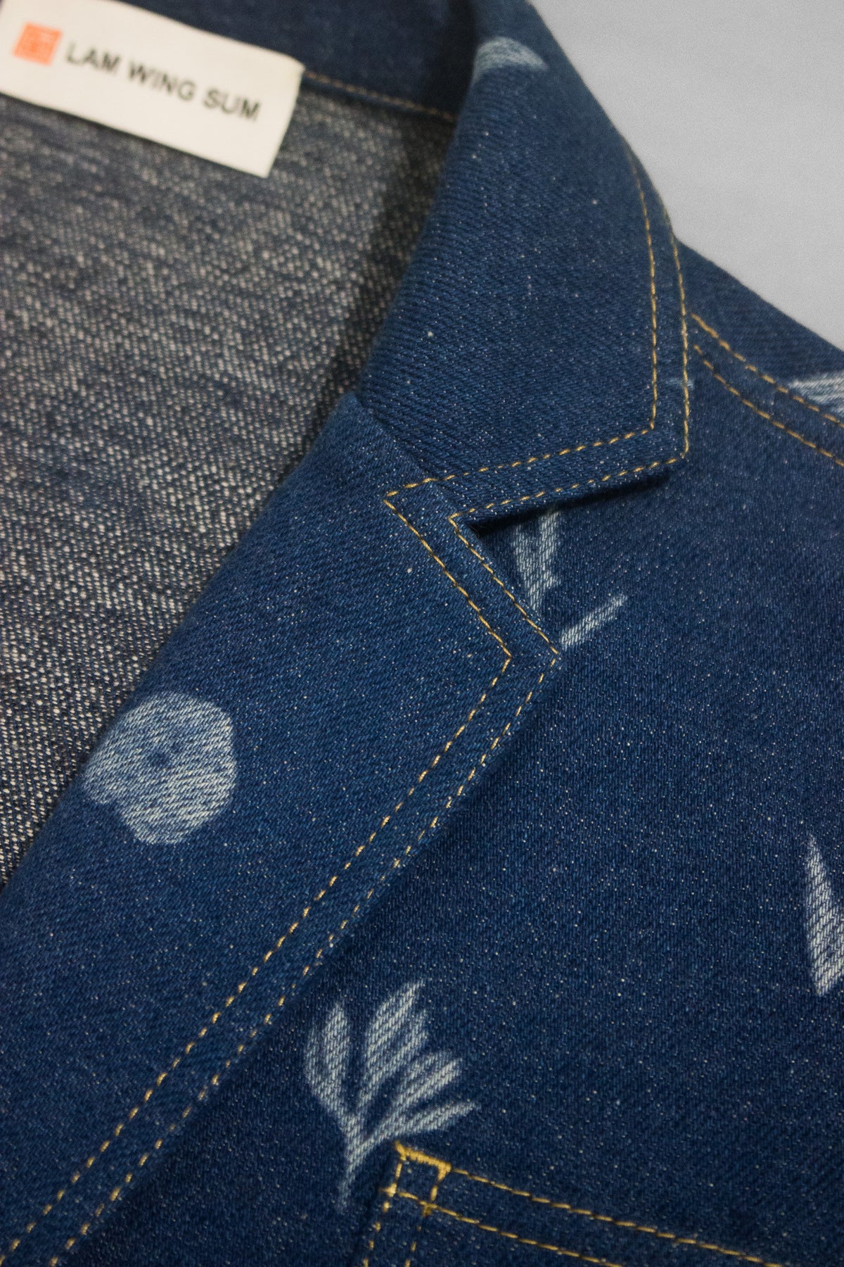 Botanic Print Blue Denim Kimono-4