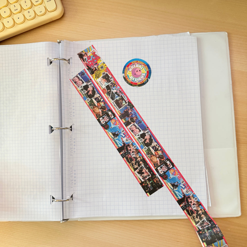 Extra wide 30mm Jimin and Jungkook decorative washi tape roll for aesthetic scrapbooking and journaling — view 2