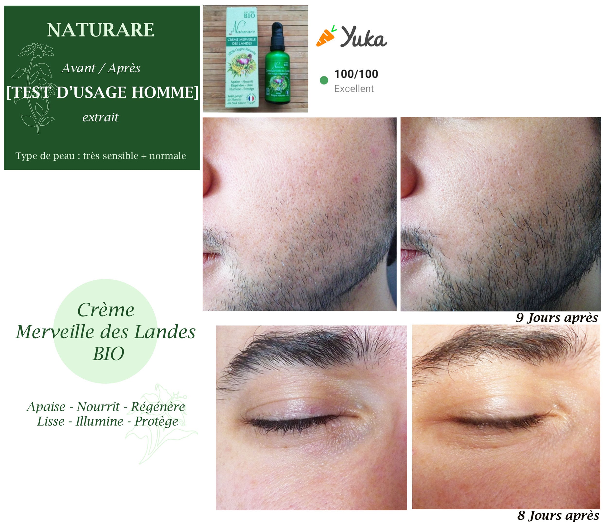 Merveille des Landes organic anti-aging face cream jar for sensitive skin regeneration — view 12