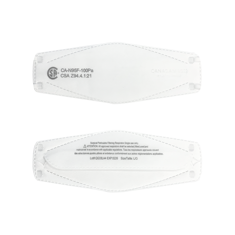 Respirator | CA-N95 Certified | Q100 - White (Pack of 10)-4