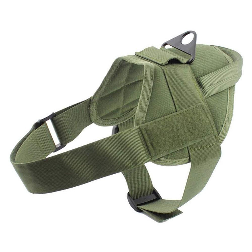 Military tactical dog harness vest made of heavy duty solid colored nylon for working K9s — view 9