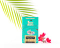 72% Hamakua dark chocolate bars in artisanal eco-friendly wrappers, stacked on a clean surface
