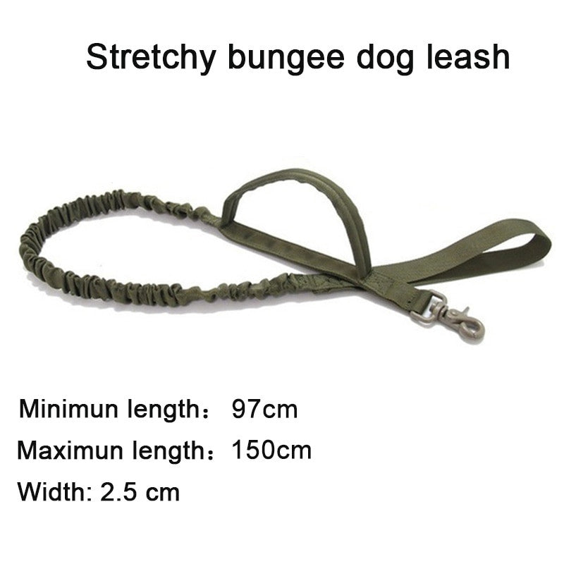 Heavy duty tactical dog collar set made of solid nylon with quick release buckle — view 14
