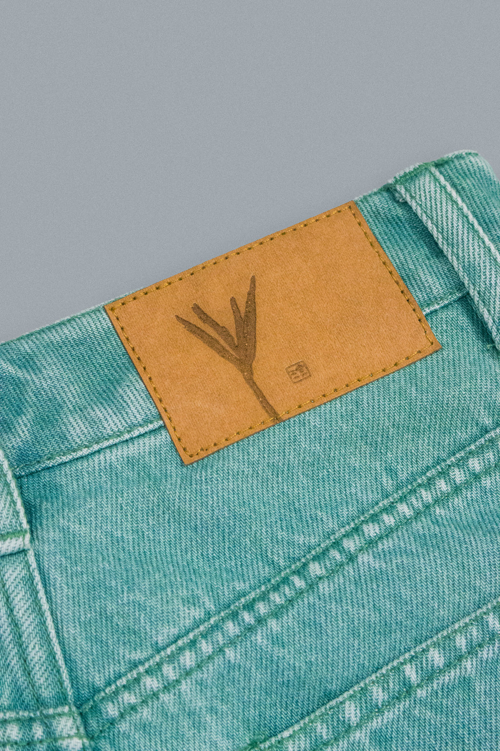 Green Denim Jeans-3