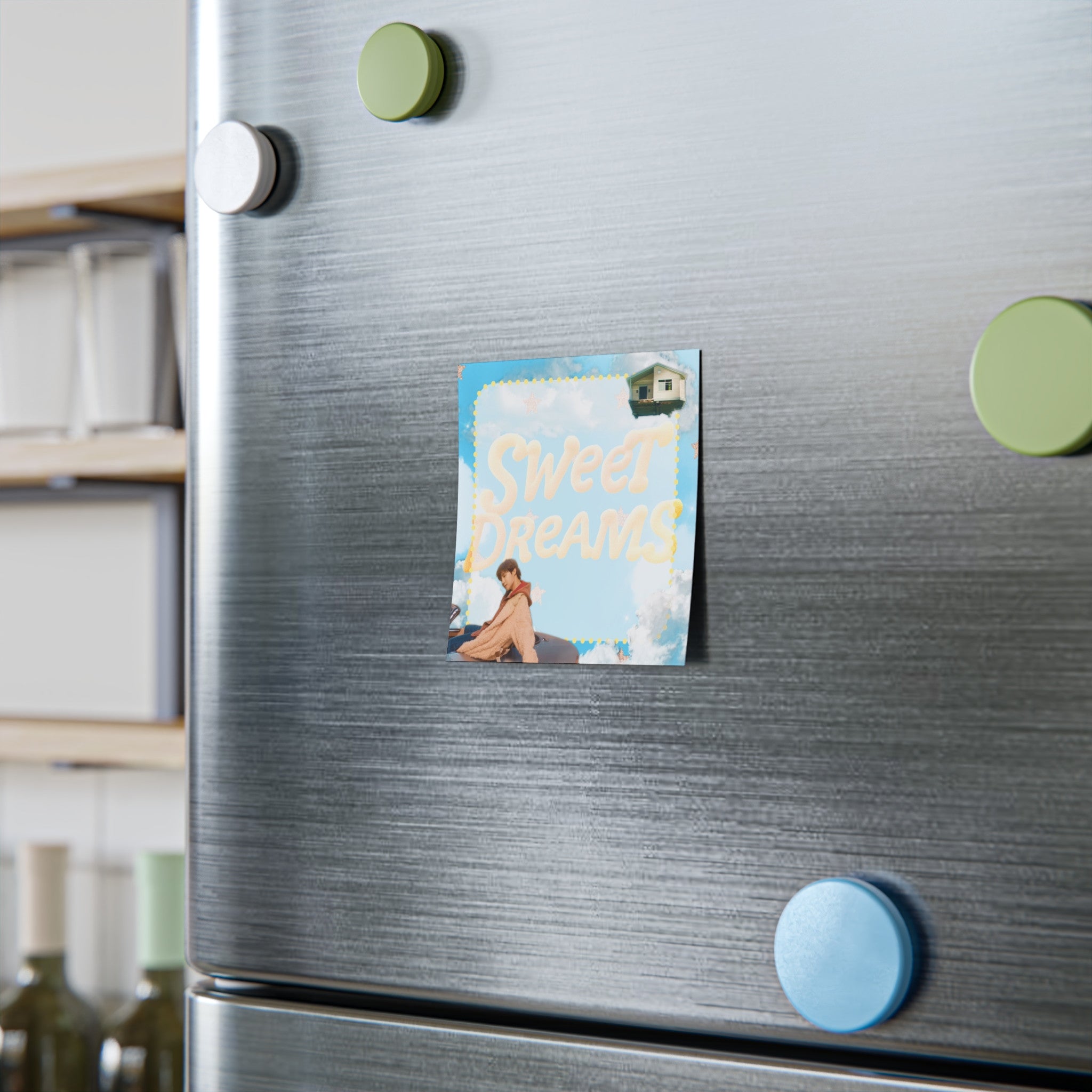 Sweet Dreams sticky notes featuring sky blue background with white clouds and stylized text logo — view 5