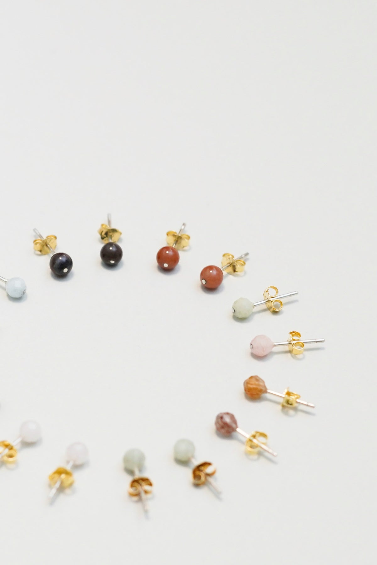 Rutilated Quartz Ear Studs-1