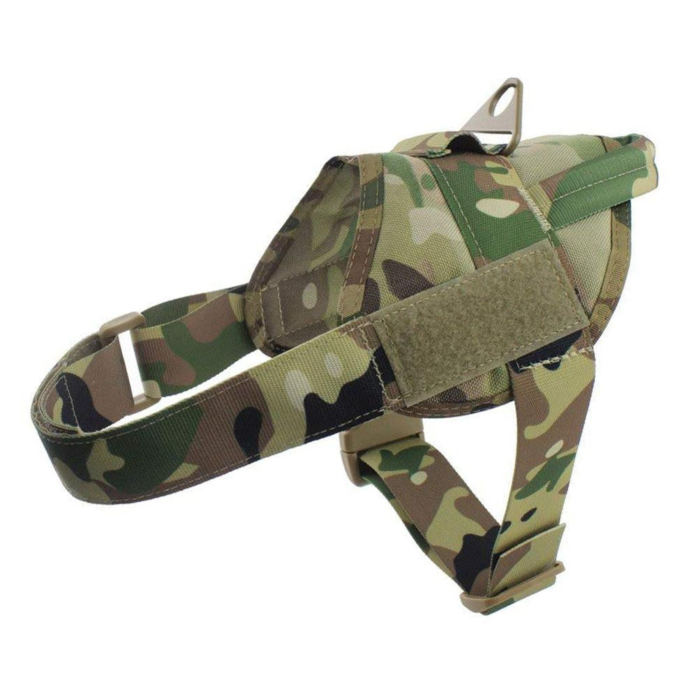 Military tactical dog harness vest made of heavy duty solid colored nylon for working K9s — view 10