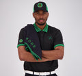 Men's premium athletic fit golf polo shirt in solid color for comfortable outdoor sports