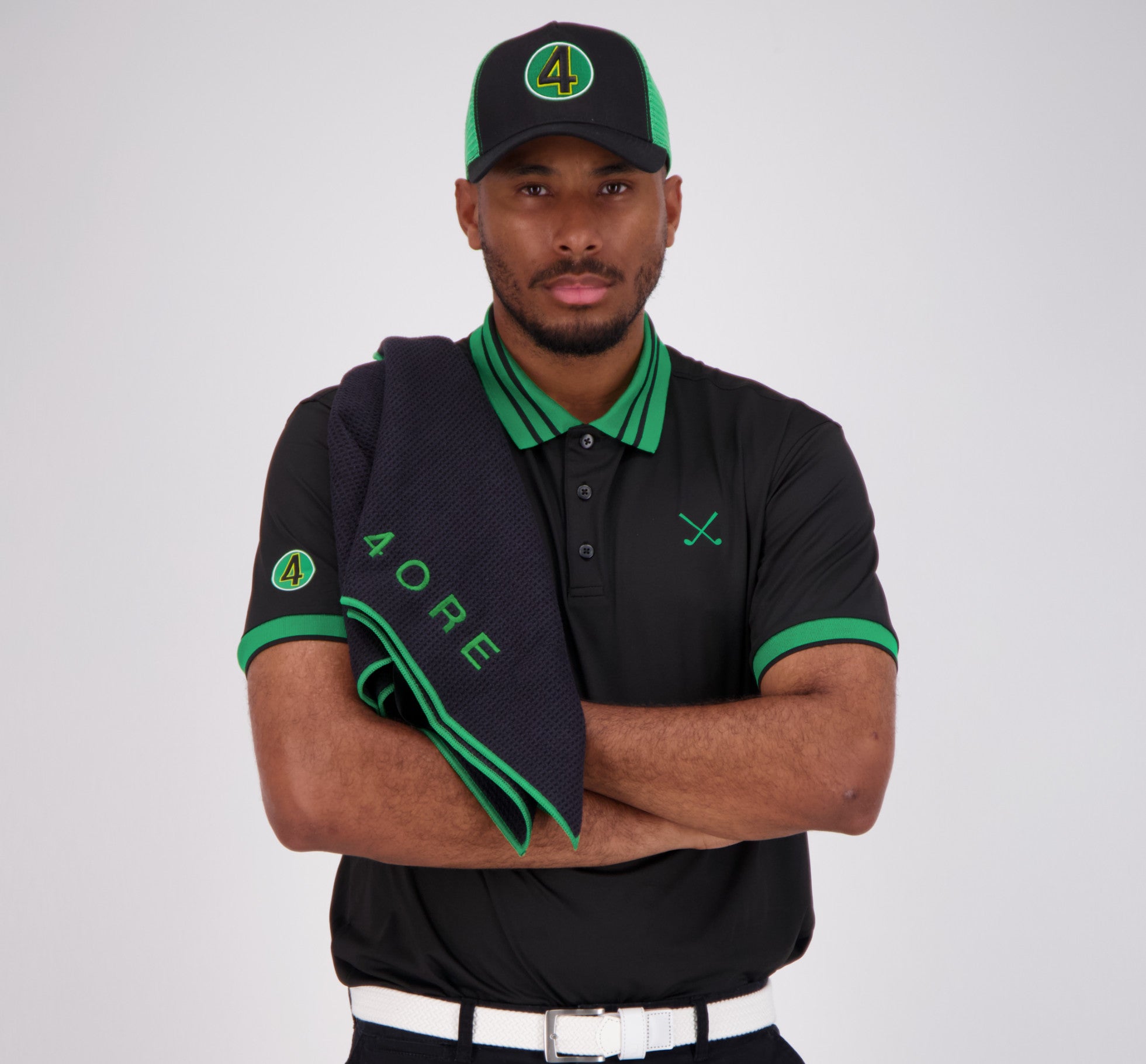 Men's premium athletic fit golf polo shirt in solid color for comfortable outdoor sports