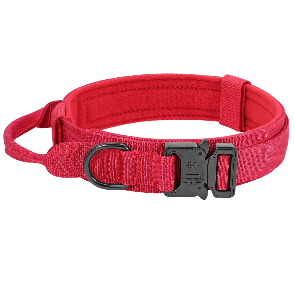 Military tactical dog collar and leash set in durable nylon for medium to large dogs — view 11