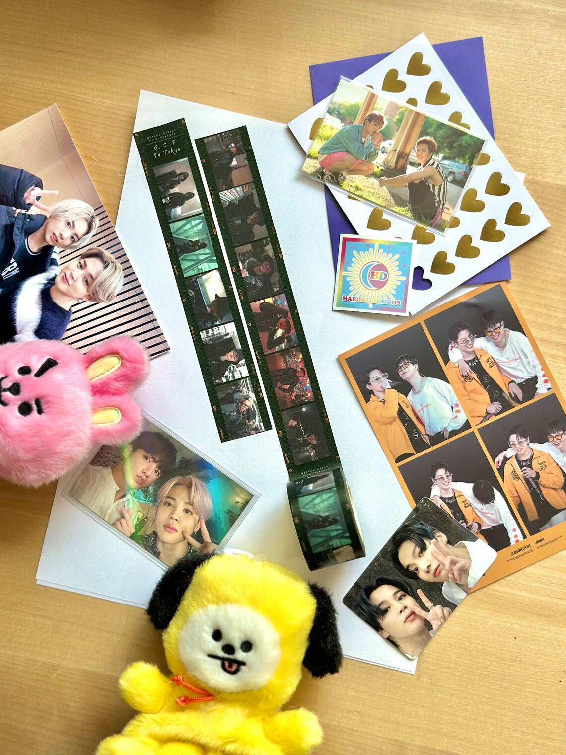 Jimin and Jungkook GCF Tokyo decorative washi tape roll featuring printed photography, 30mm by 10m — view 3