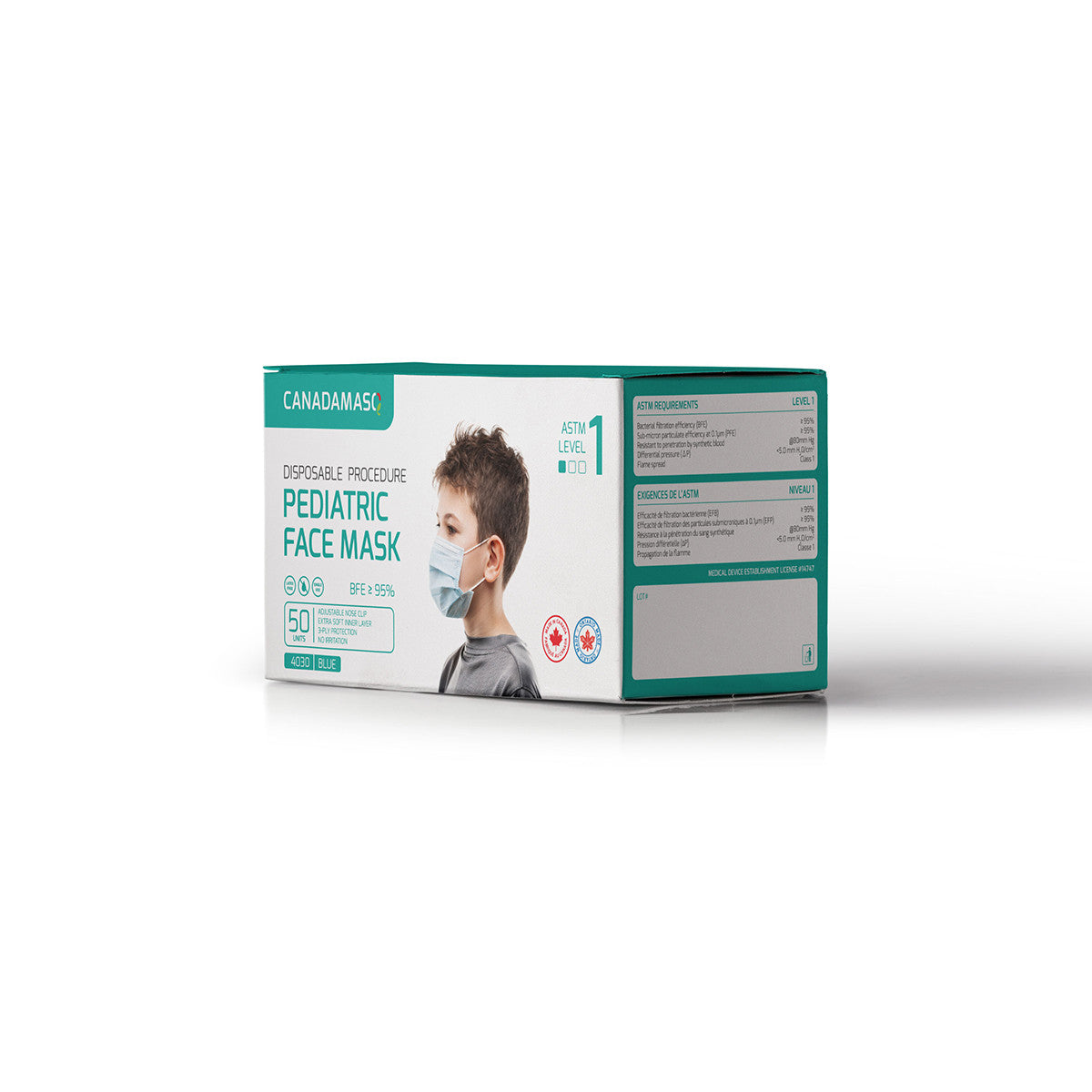 ASTM  PEDIATRIC PROCEDURE MASK LEVEL 1  (BLUE)-2