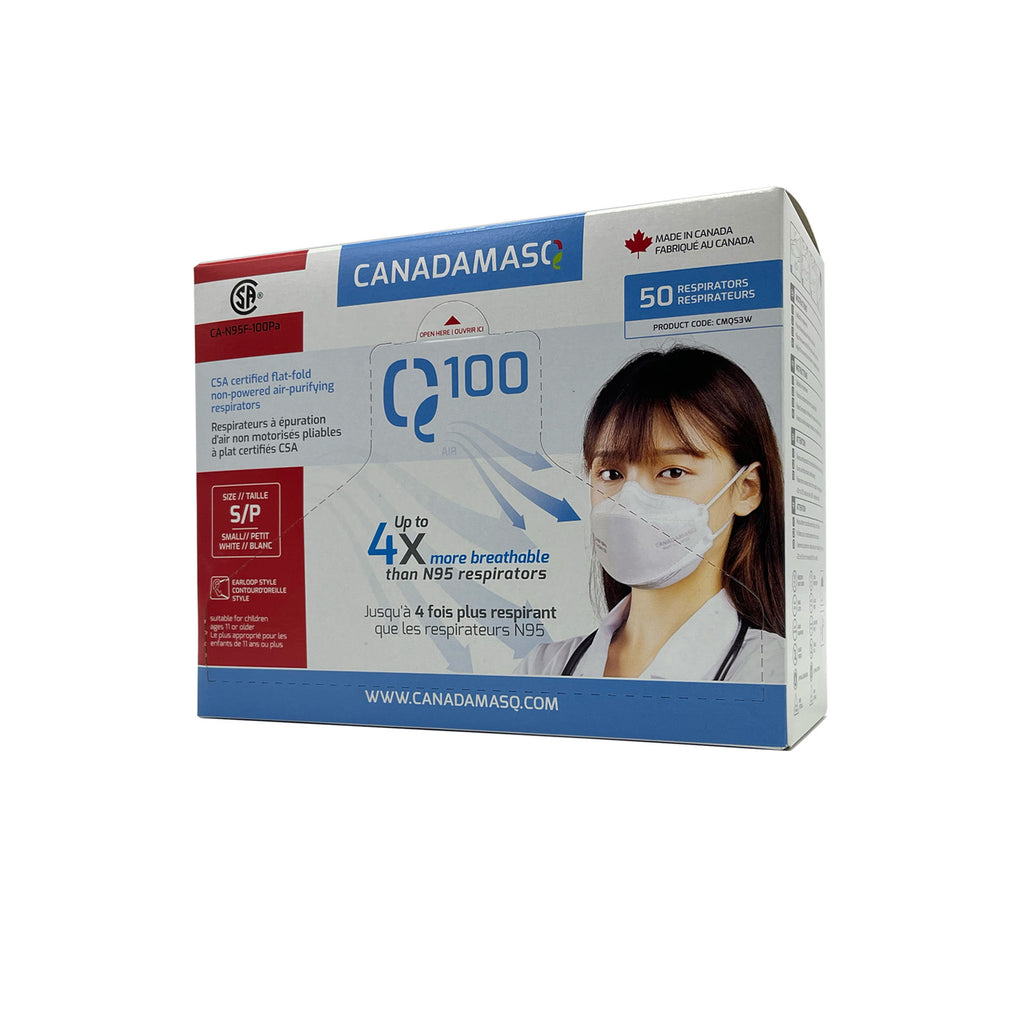 OPSWA Q100 CSA Certified CA-N95 Respirator - White (Box of 50)-1