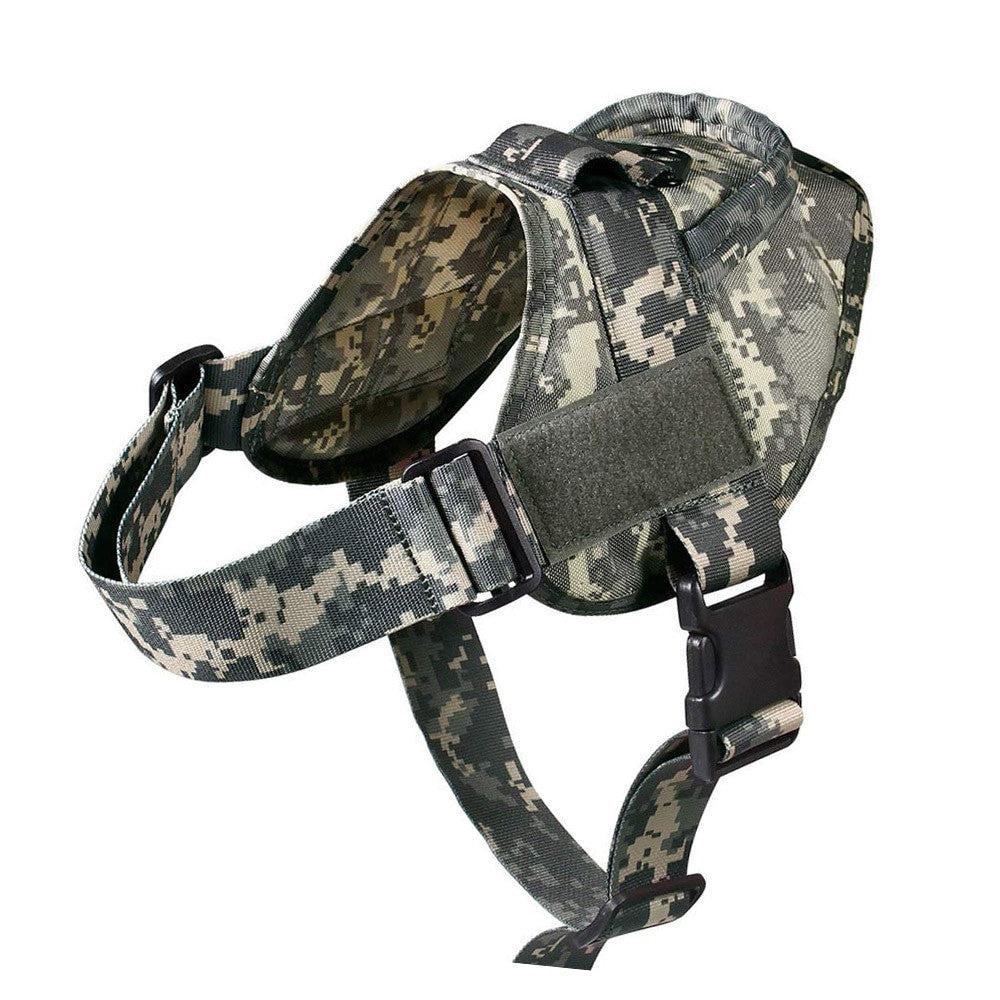Military tactical dog harness vest made of heavy duty solid colored nylon for working K9s — view 12