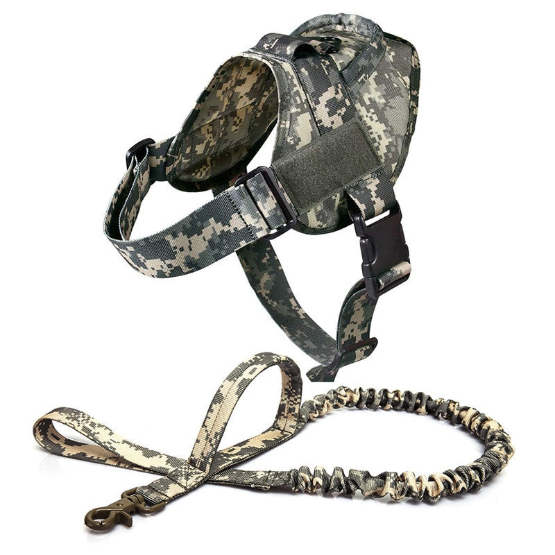 Military tactical dog harness vest made of heavy duty solid colored nylon for working K9s — view 18