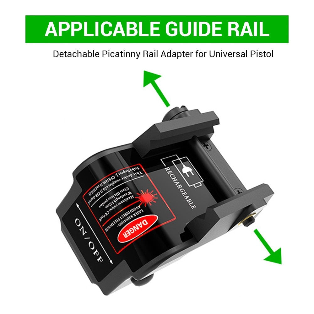 Tactical USB rechargeable green and blue laser sight made of aluminum alloy for airsoft accessories — view 4