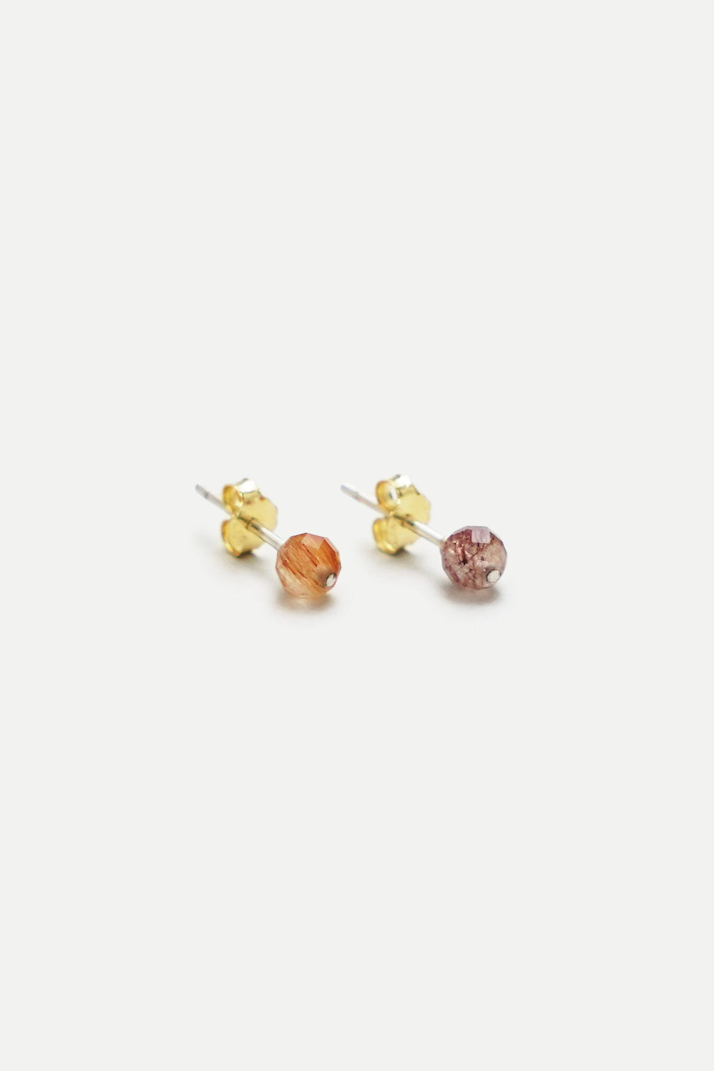Rutilated Quartz Ear Studs-0