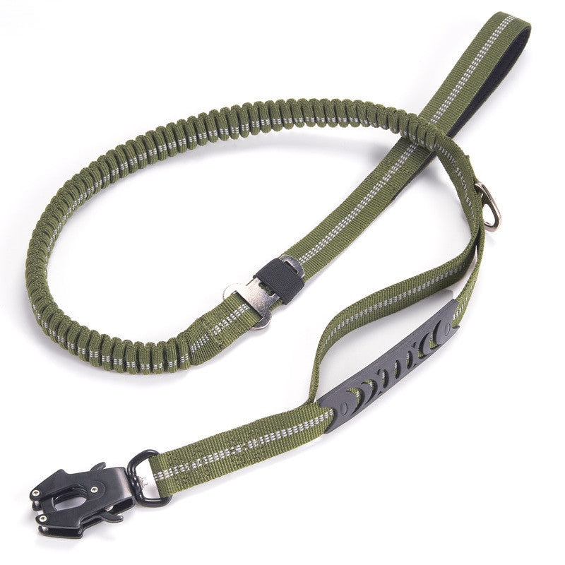 4 in 1 shock absorbing dog leash made of durable nylon with reflective stitching — view 11
