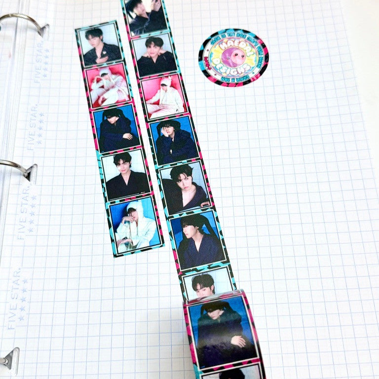 Wide 30mm J-Hope Jack in the Box glossy washi tape roll for journaling and scrapbooking. — view 4