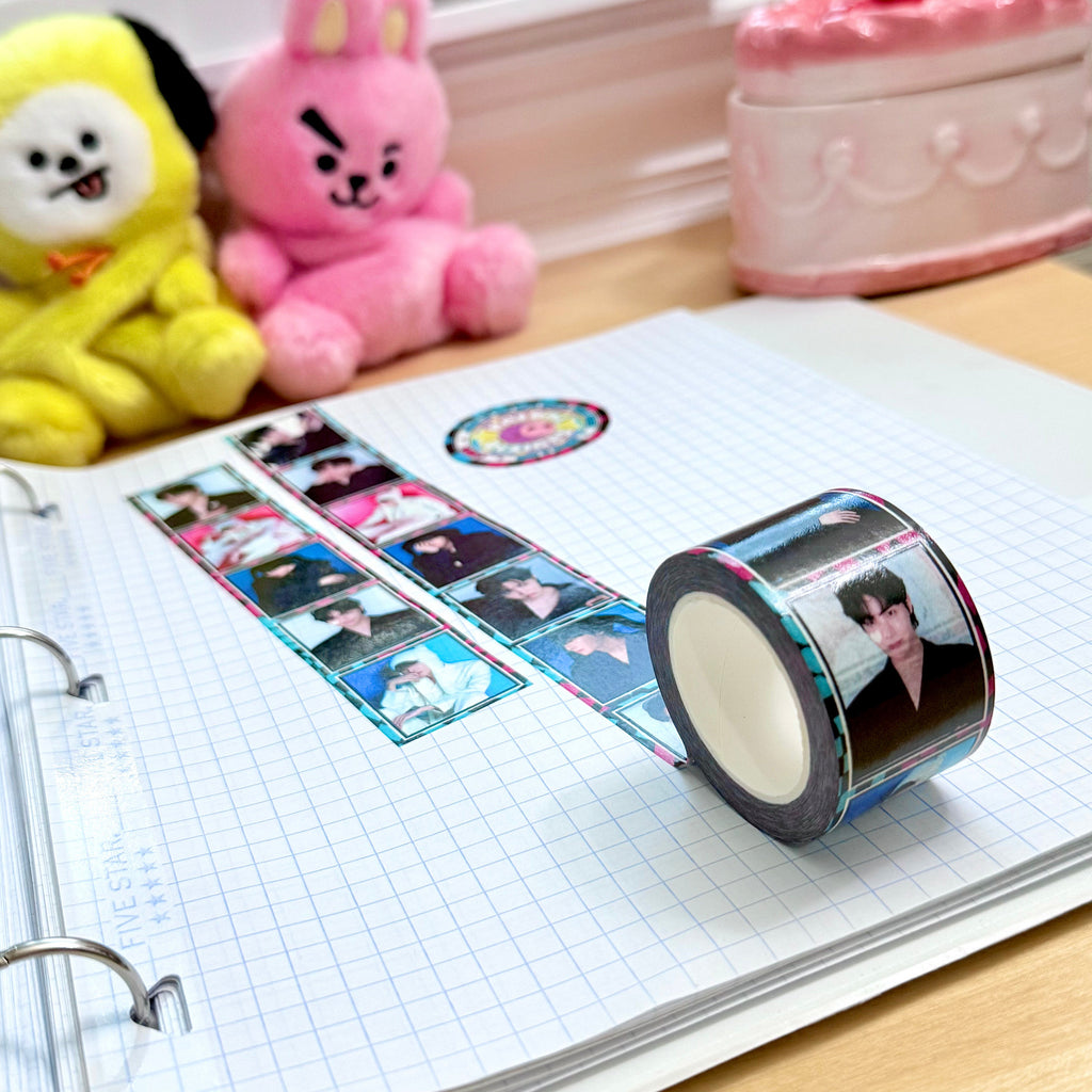 Wide 30mm J-Hope Jack in the Box glossy washi tape roll for journaling and scrapbooking. — view 5