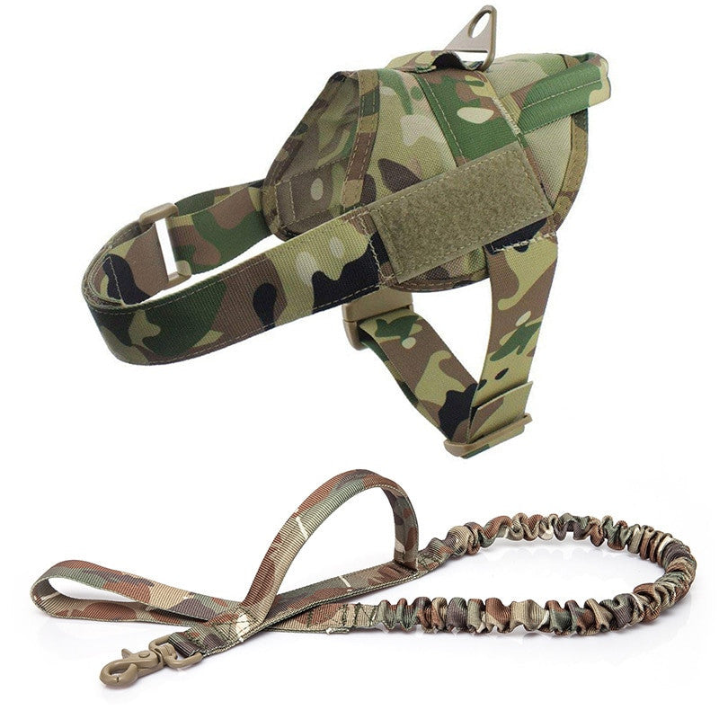 Military tactical dog harness vest made of heavy duty solid colored nylon for working K9s — view 17