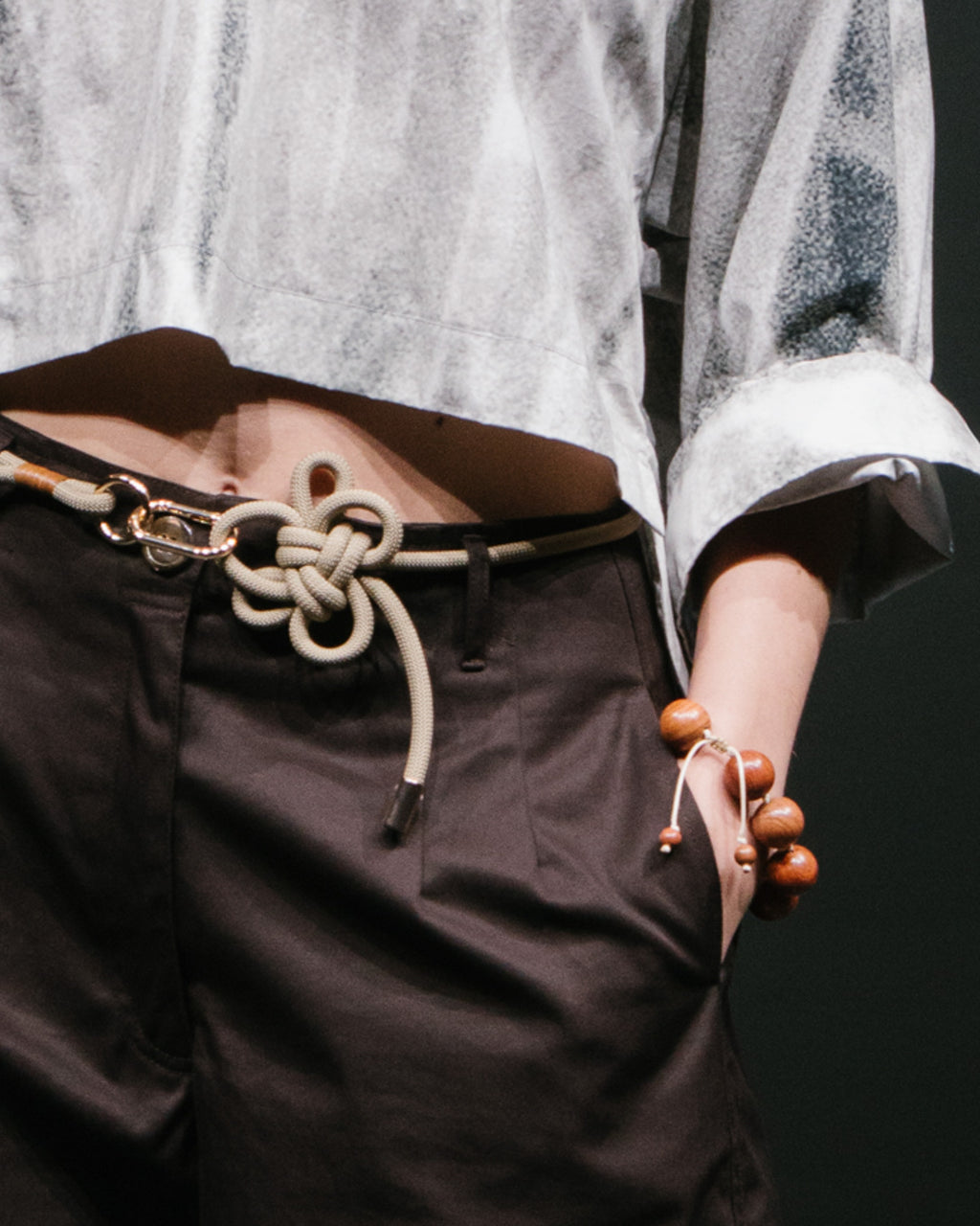 LUCK Flower Knot Belt in Beige-3