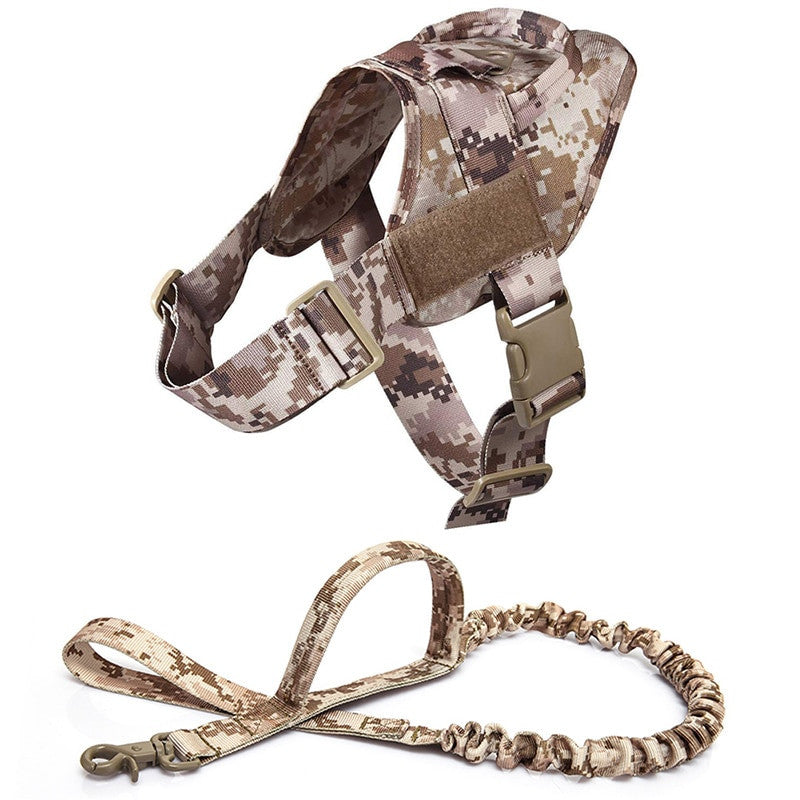 Military tactical dog harness vest made of heavy duty solid colored nylon for working K9s — view 16