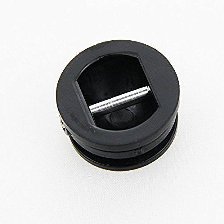 Premium surfboard leash plug for SUP and longboards available in black and white — view 2
