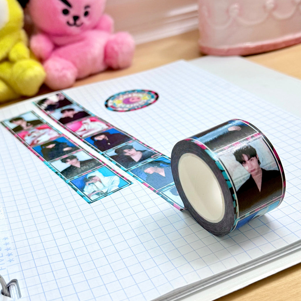 Wide 30mm J-Hope Jack in the Box glossy washi tape roll for journaling and scrapbooking. — view 6