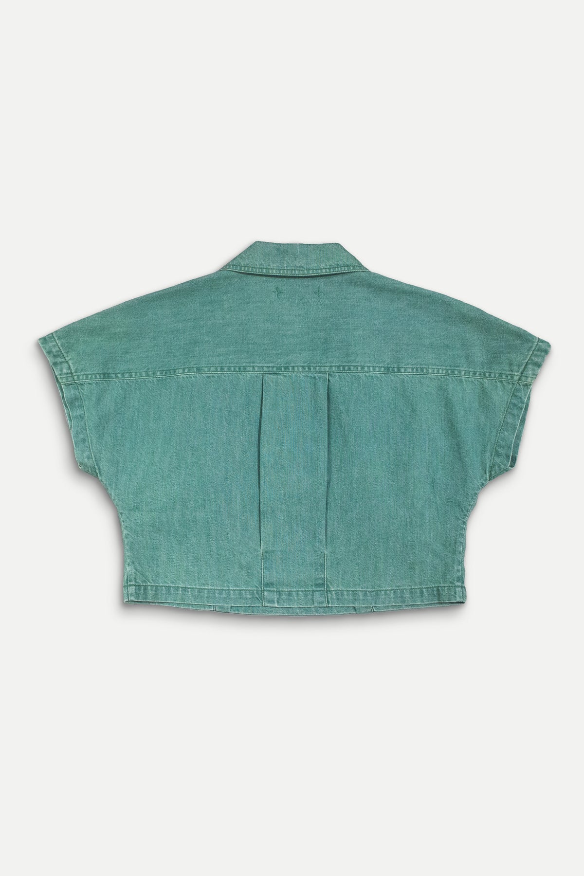 Green Denim Top-1