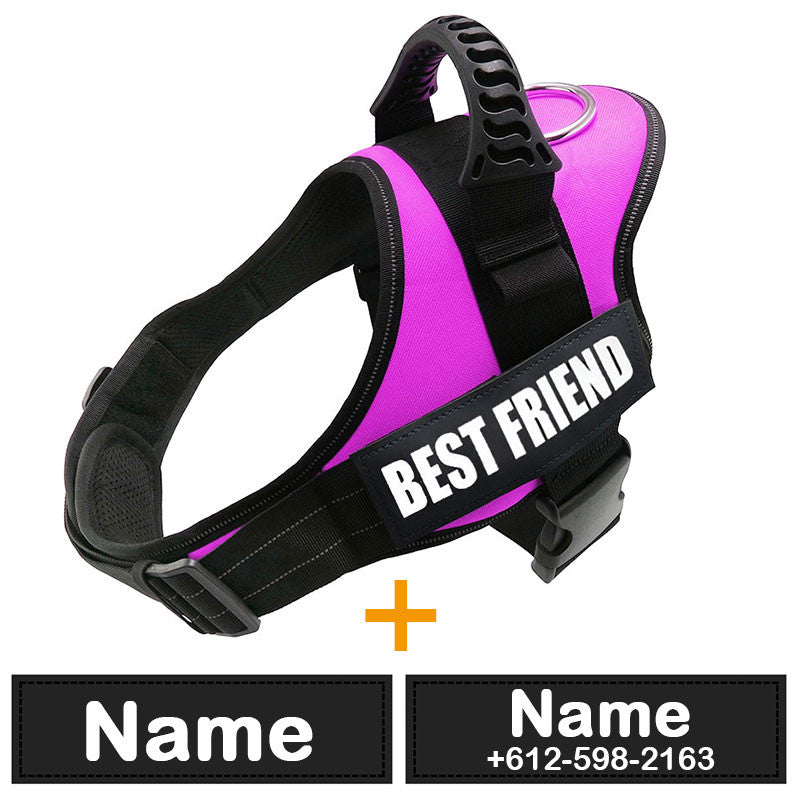 Dog Harness ID Tag Custom Harness