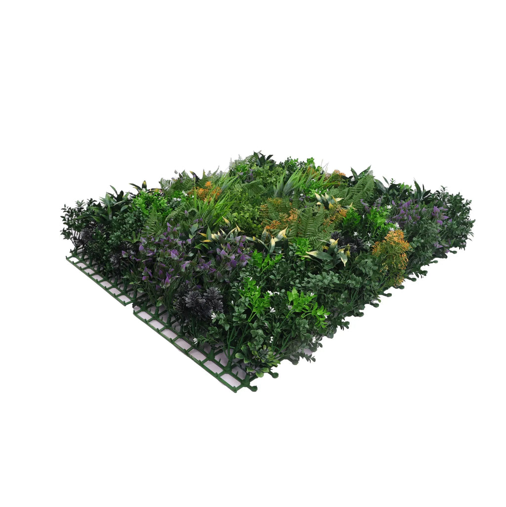 Floral Fusion Artificial Vertical Garden Green Wall Panel 40×40in 11 SQ FT – NFPA 701 Certified – UV Resistant – Commercial Grade-2