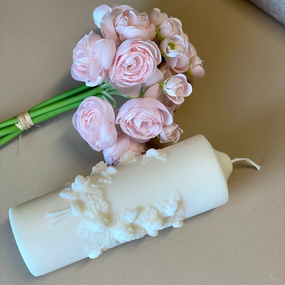 Floral Pillar Candle-2