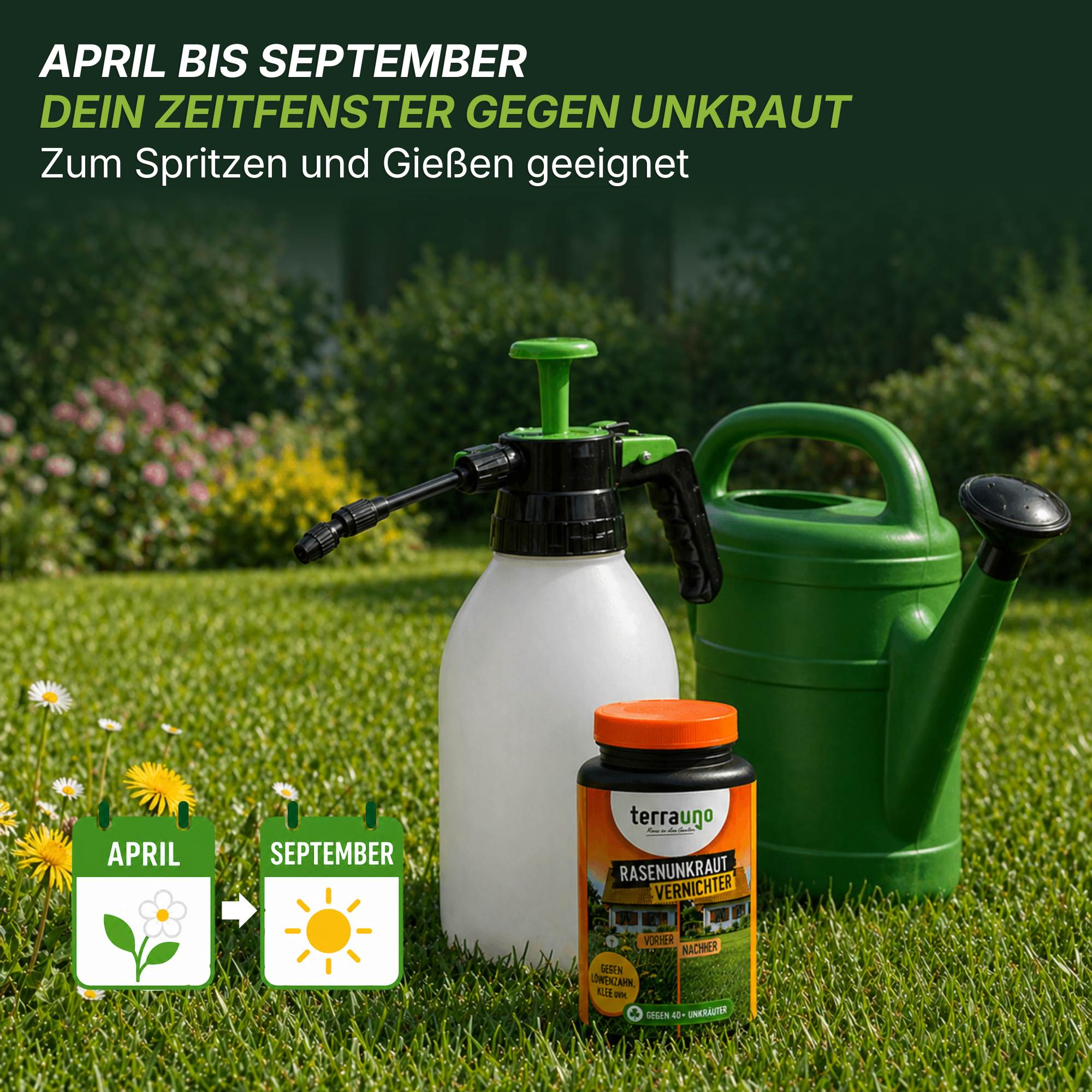 TerraUno liquid weed killer bottle for lawn care and broadleaf weed control in home gardens — view 4