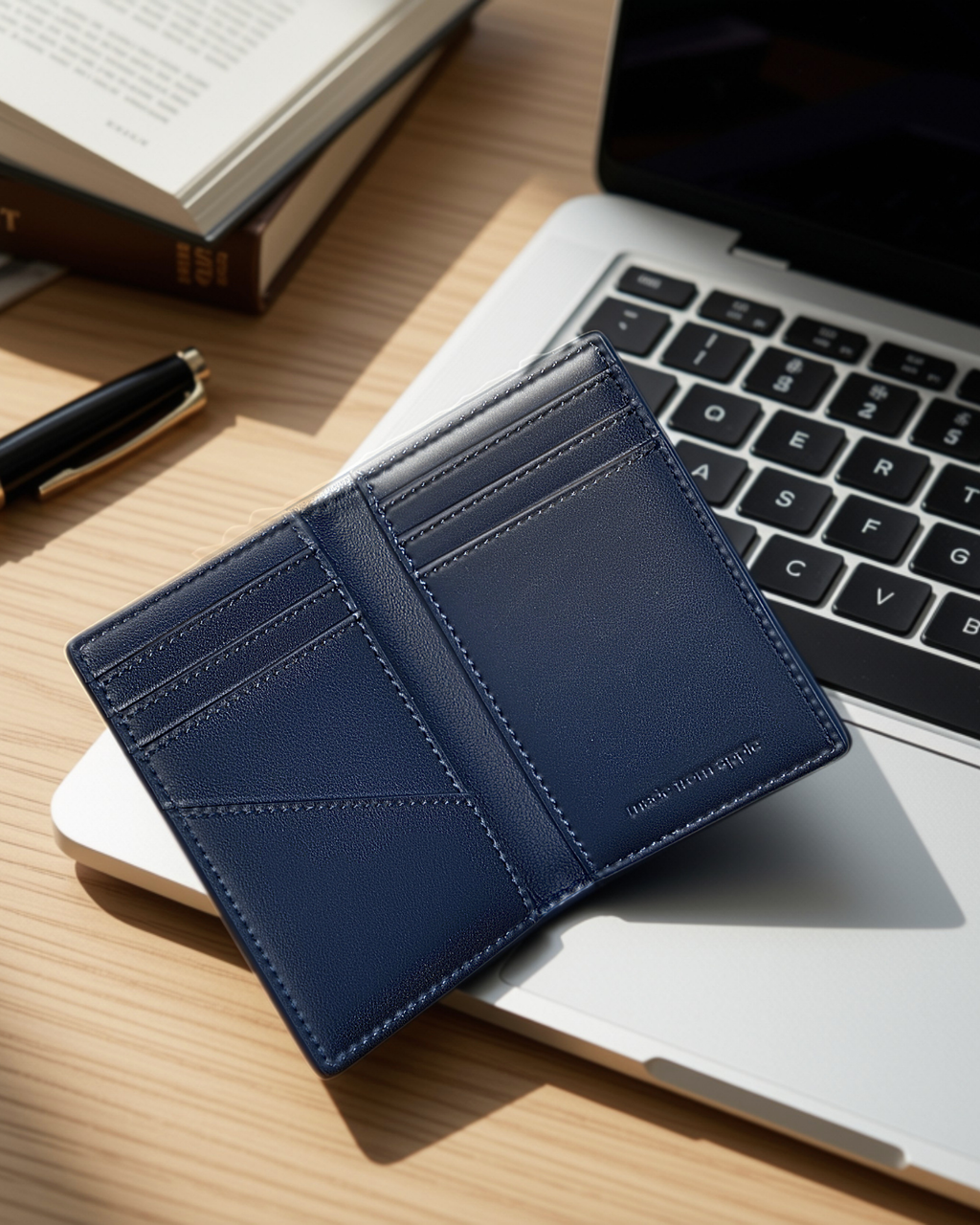 RFID Compact Card Wallet | Apple Leather-1