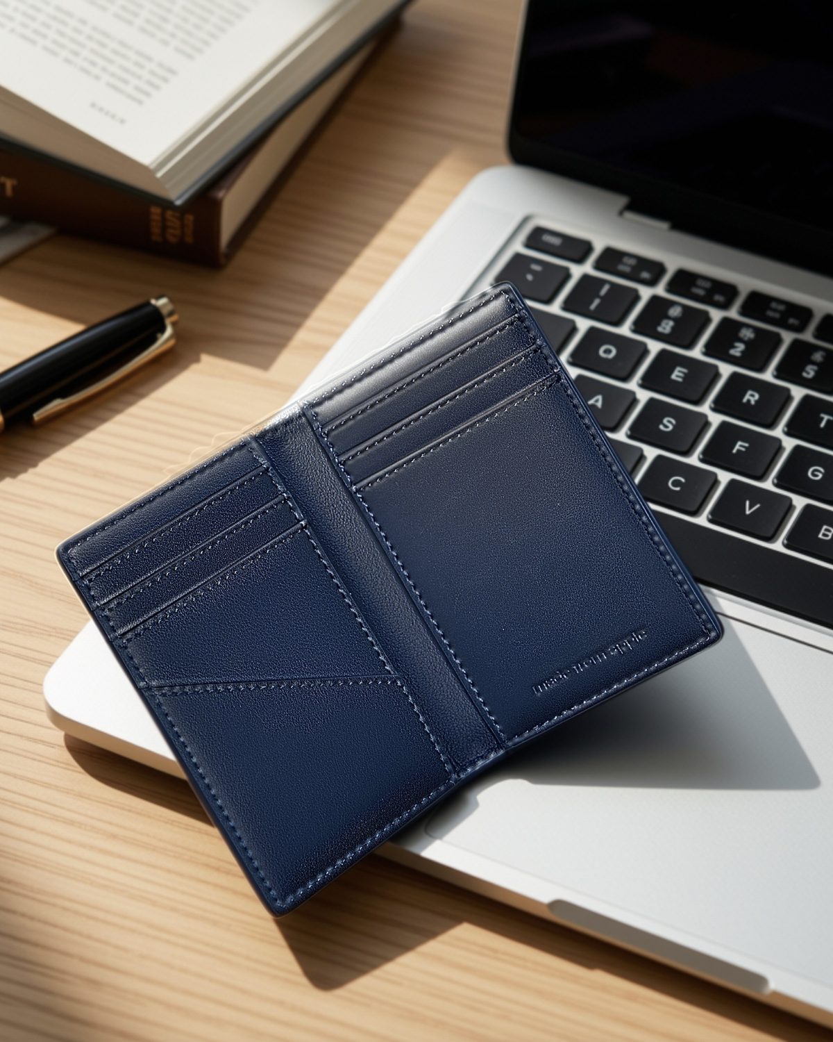 RFID Compact Card Wallet | Apple Leather-1