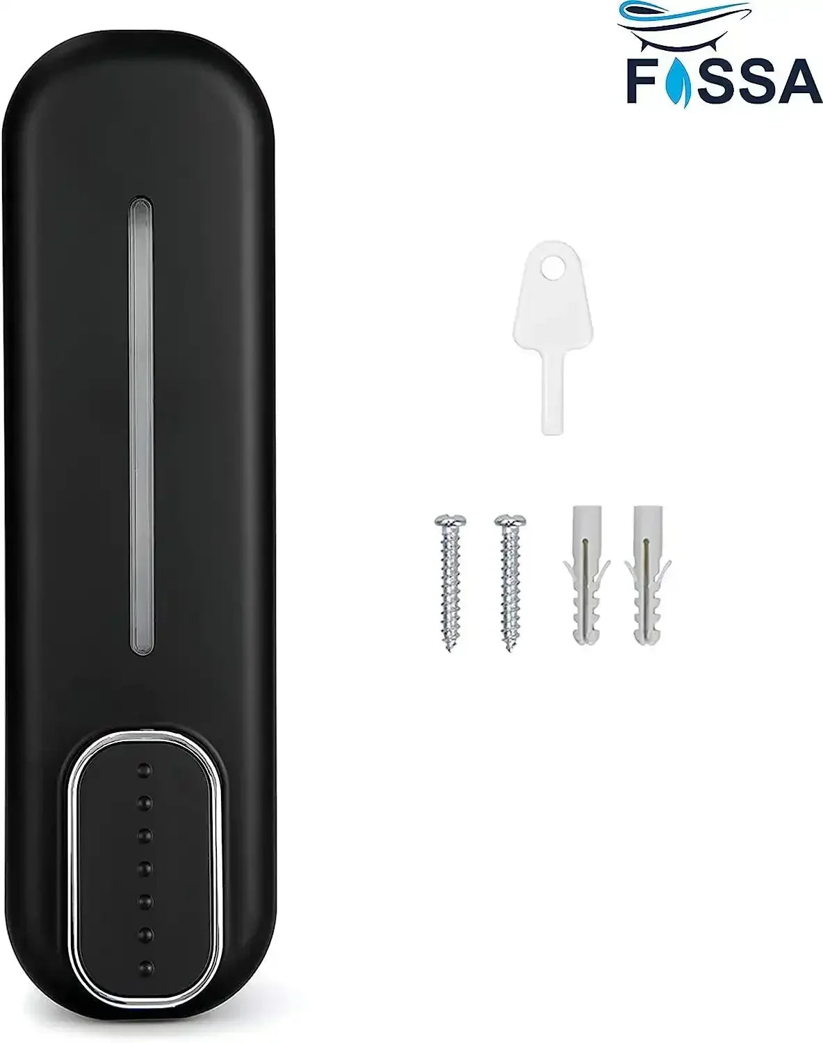 Sleek 350ml wall mounted black manual soap dispenser for modern bathroom or kitchen sinks — view 4