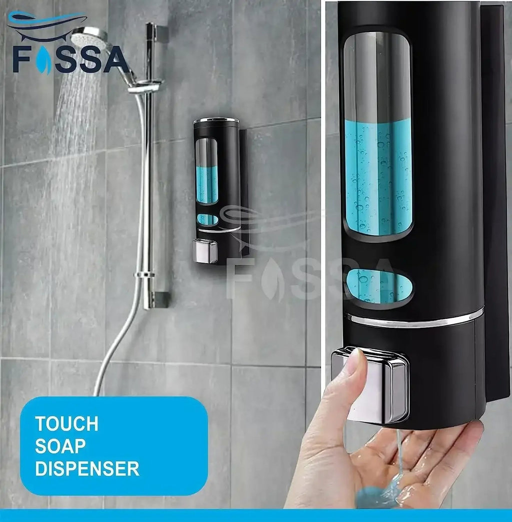 400 ml Wall Mounted Black Silver manual Soap Dispenser — view 3