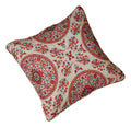 Bohemian desert medallion throw pillow cover featuring warm taupe floral patterns in soft microfiber fabric.