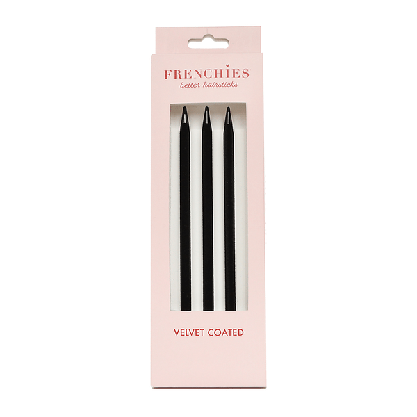 Frenchies Black Velvet Hairsticks-0