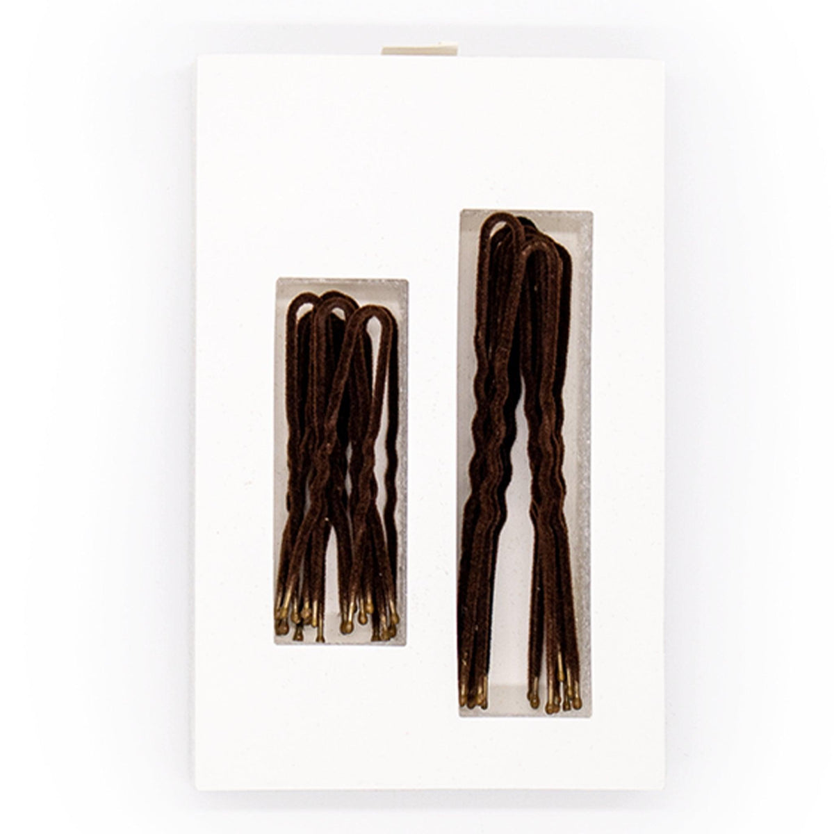 Frenchies Brown Velvet Hairpins-3