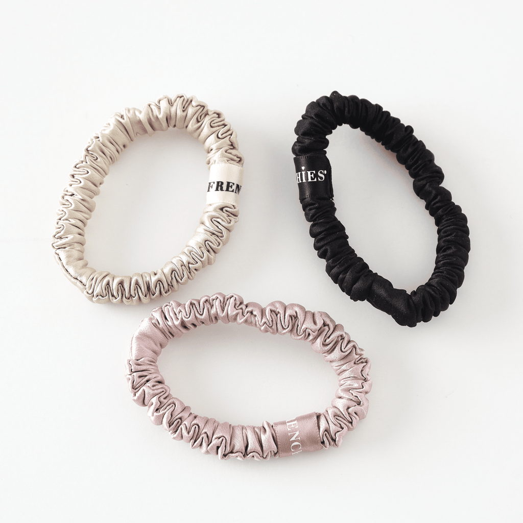 Frenchies 100% Silk Skinny Scrunchies-3