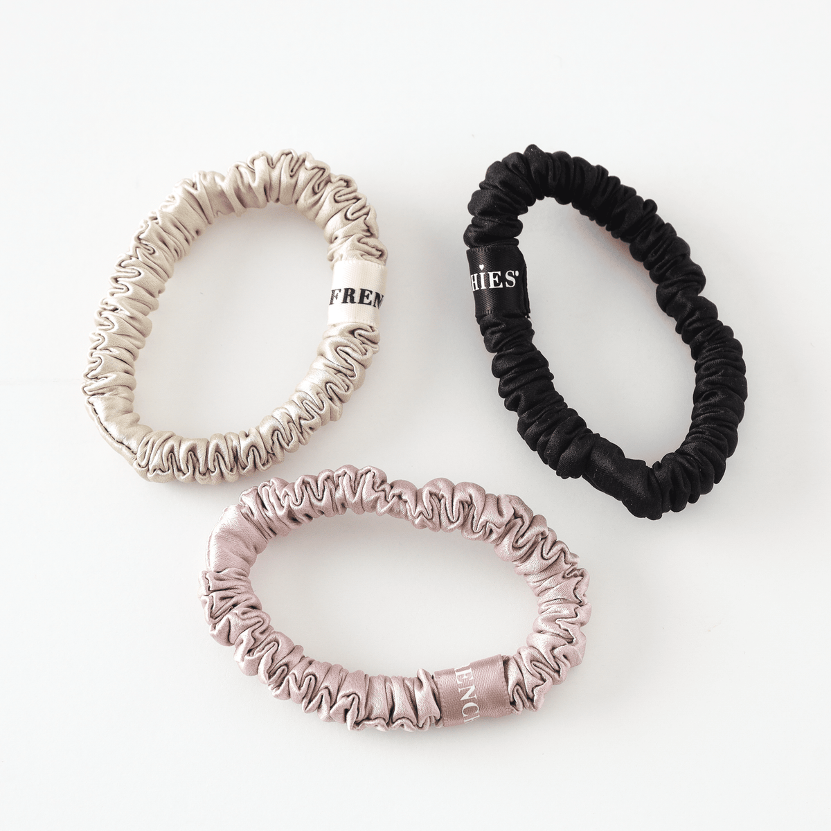 Frenchies 100% Silk Skinny Scrunchies-3