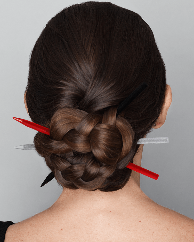 Frenchies Trio Color Velvet Hairsticks Set-2