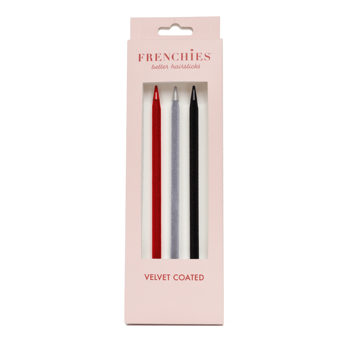 Frenchies Trio Color Velvet Hairsticks Set-0